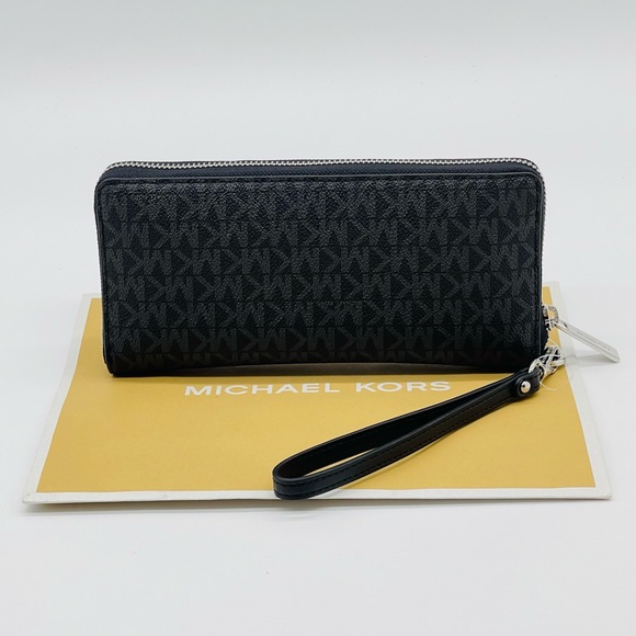 Michael Kors Large Continental Wallet Wristlet Black - Picture 3 of 7